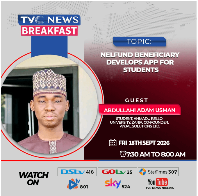 TVC News Breakfast: NELFund Beneficiary Develops App for Students