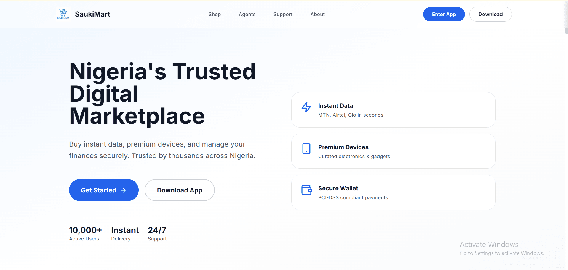 SaukiMart—Online Marketplace Platform for Data and digital devices